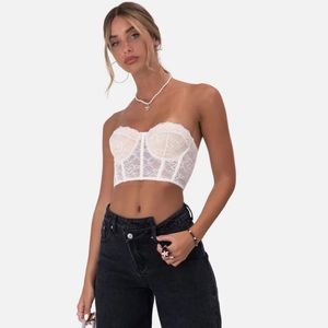 ***WORN ONCE*** Adika Midnights Strapless Lace Top size: small